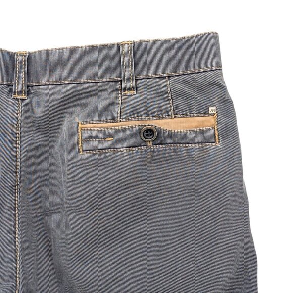 Meyer Diego Modern Chino Mens Blue Textured 5 Pocket Flat Front Pants Sz M 34x32 - Picture 5 of 13